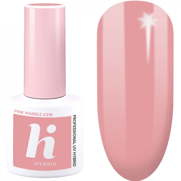 218 hi hybrid Travel lakier hybrydowy Pink Marble 5 ml