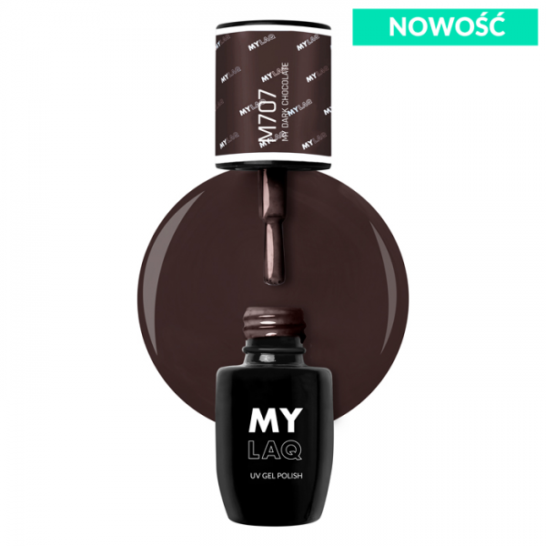 MYLAQ Lakier Hybrydowy M707 My Dark Chocolate 5 ml