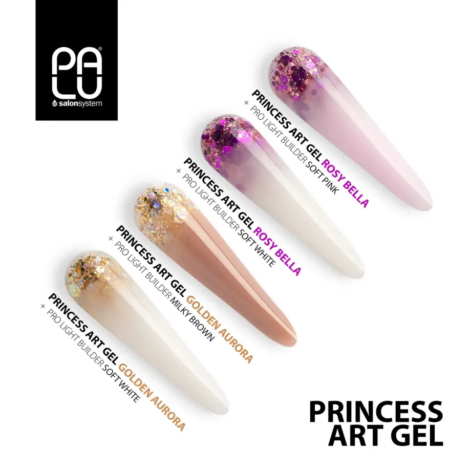 PALU Żel do zdobień PRINCESS ART GEL - ROSY BELLA - 10g