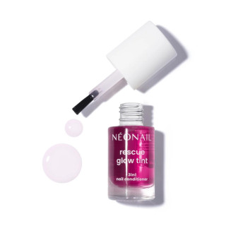 Odżywka do paznokci lakier NEONAIL RESCUE GLOW TINT 3IN1 GLAZED RASPBERRY
