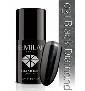 Semilac Lakier hybrydowy 031 Black Diamond Kolor-Czarny